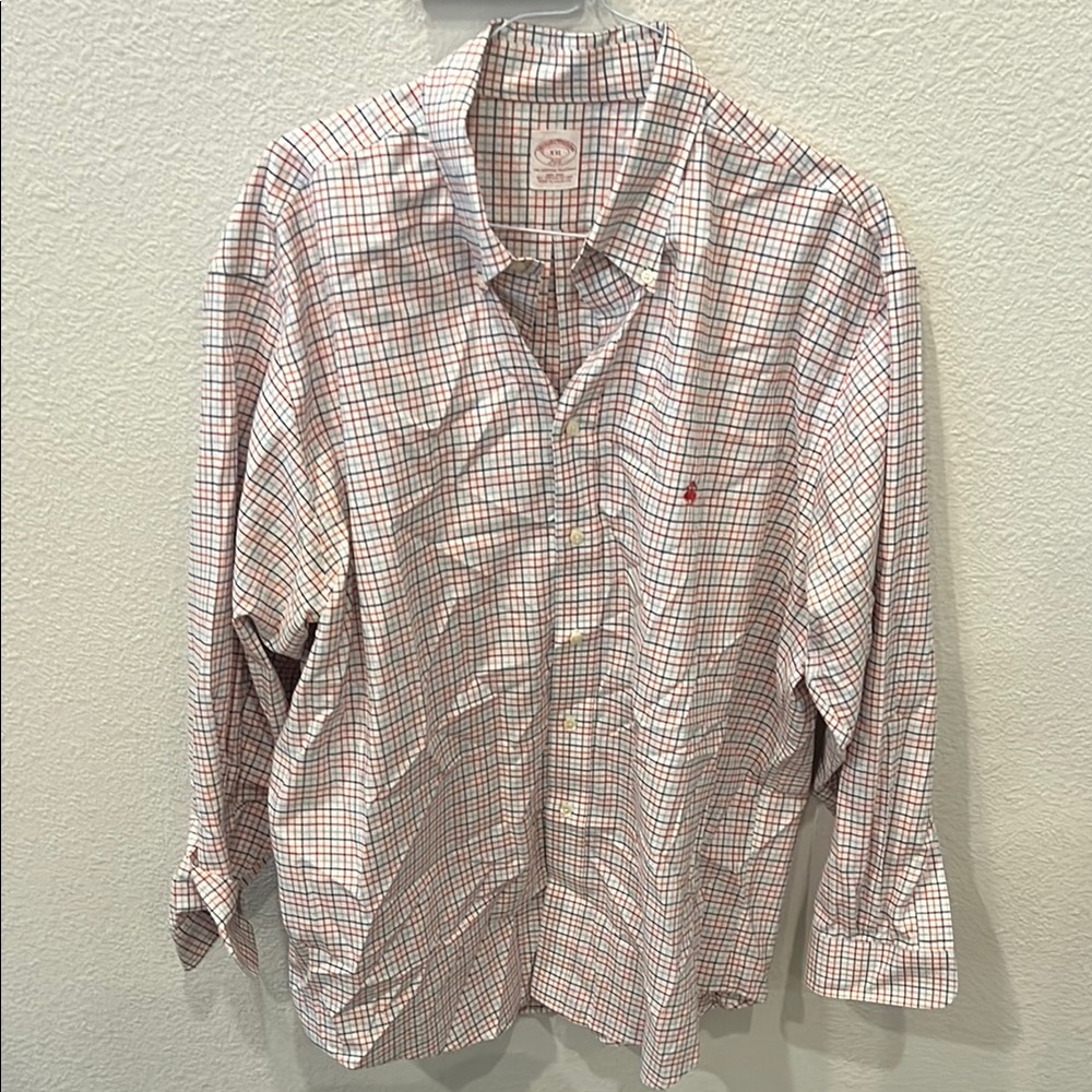 Brooks Brothers Red and White Casual Button Down Shirt